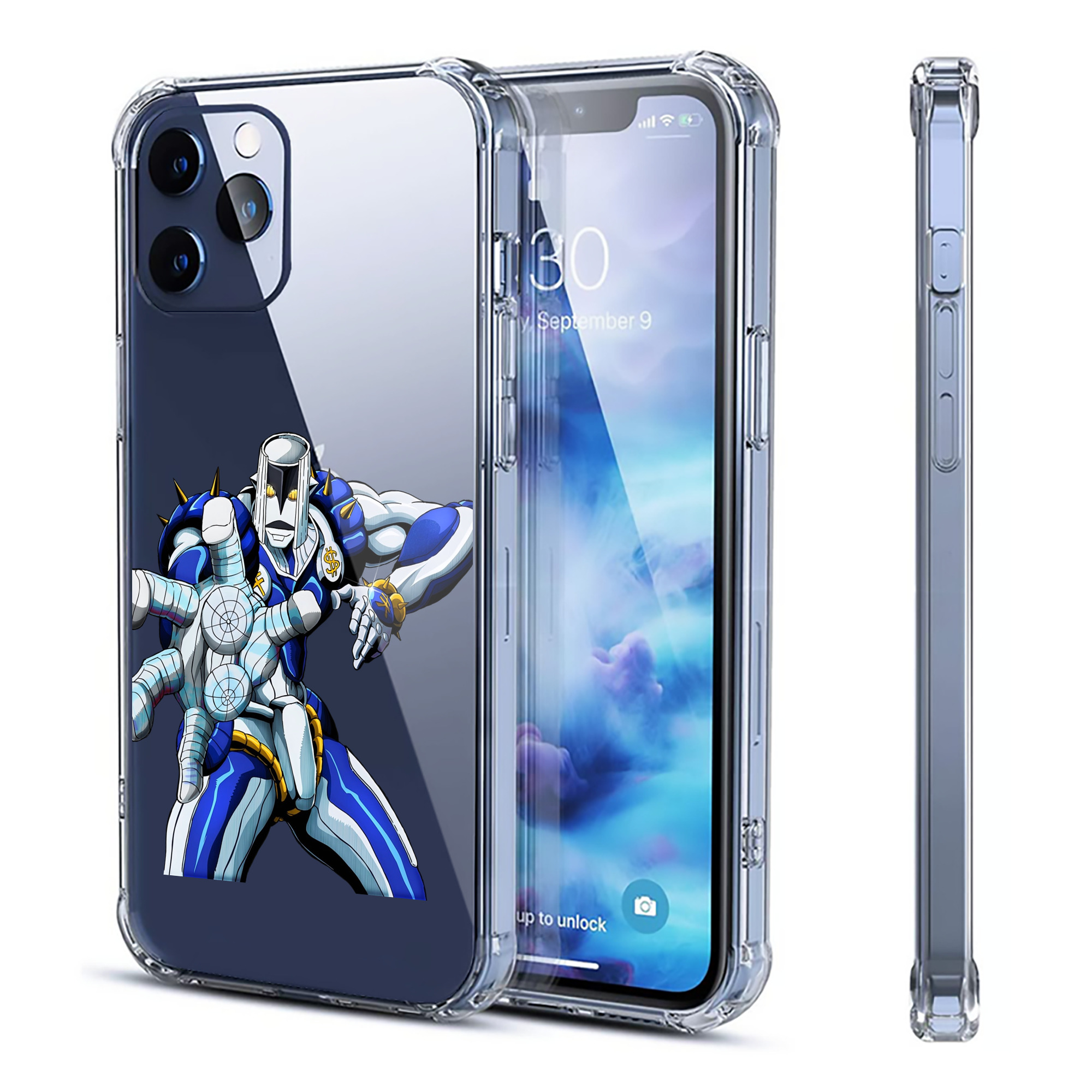 （画像用） ジョジョの奇妙な冒険 虹村億泰 にじむら おくやす JoJo's Bizarre Adventure Nijimura Okuyasu 【iPhone 12シリーズ対応】透明スマホケース（クリアソフトケース）